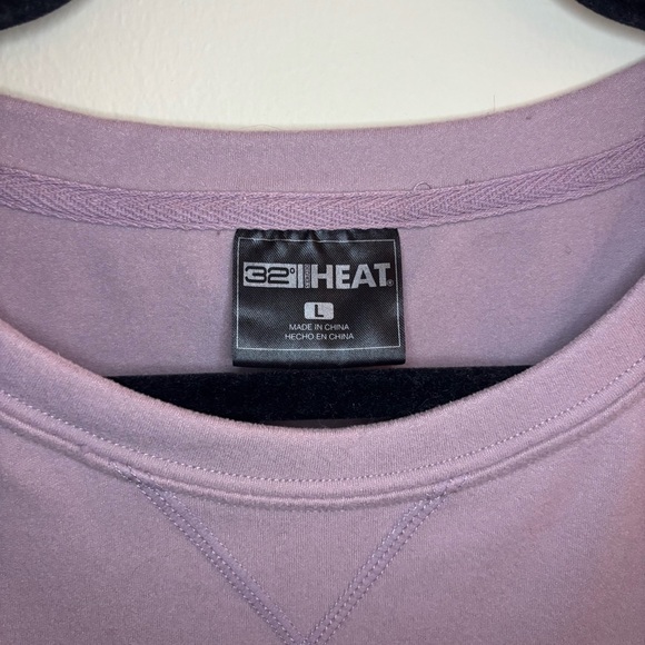 32 Degrees Heat Women’s Dusty Rose Long-Sleeve Thermal Crewneck Size L - Picture 7 of 11